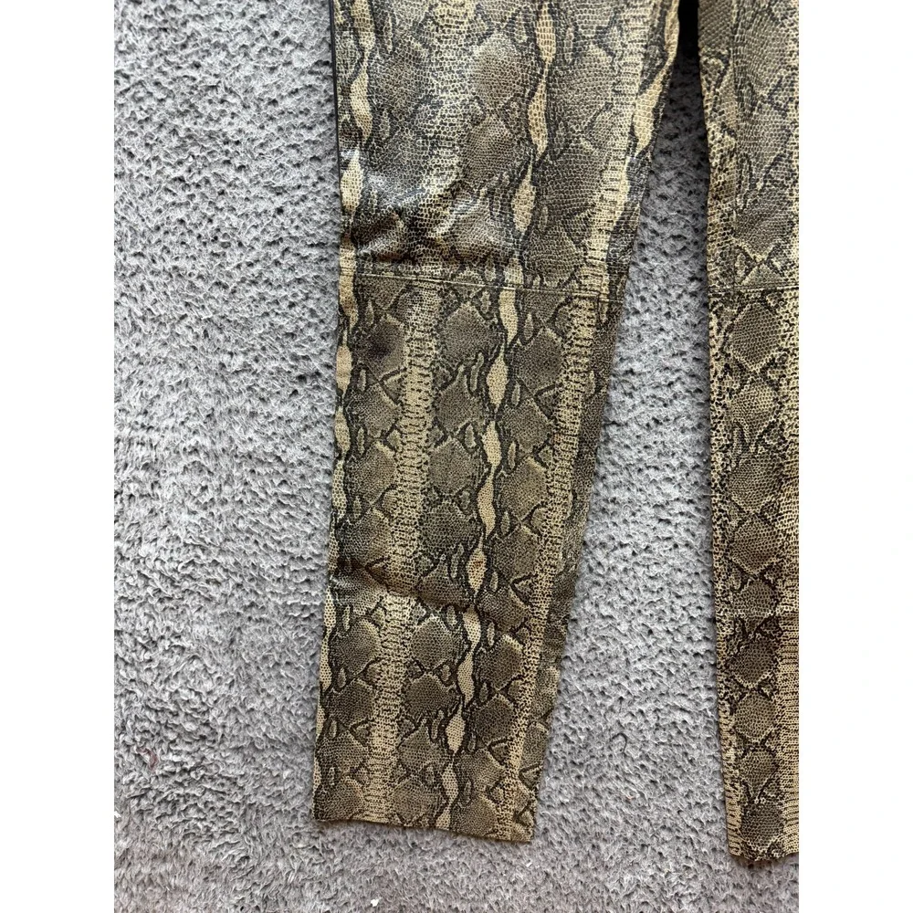 Vintage Y2k Harley-Davidson Genuine Leather Snakeskin Pants Womens Size 29 x 34